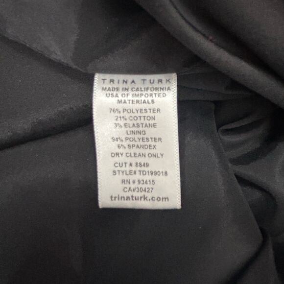 Trina Turk Metallic Jacquard Off-the-Shoulder Sumire Dress Size 4 – Black & Gold - Picture 12 of 14